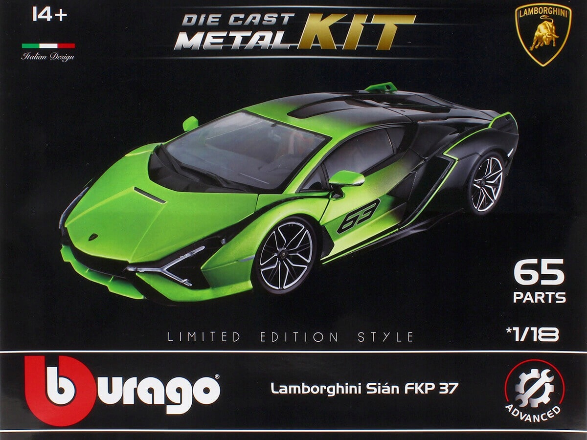Lamborghini Sian Fkp 37 Hybrid 2020 Bburago 1:18 Kit Model pro skládání