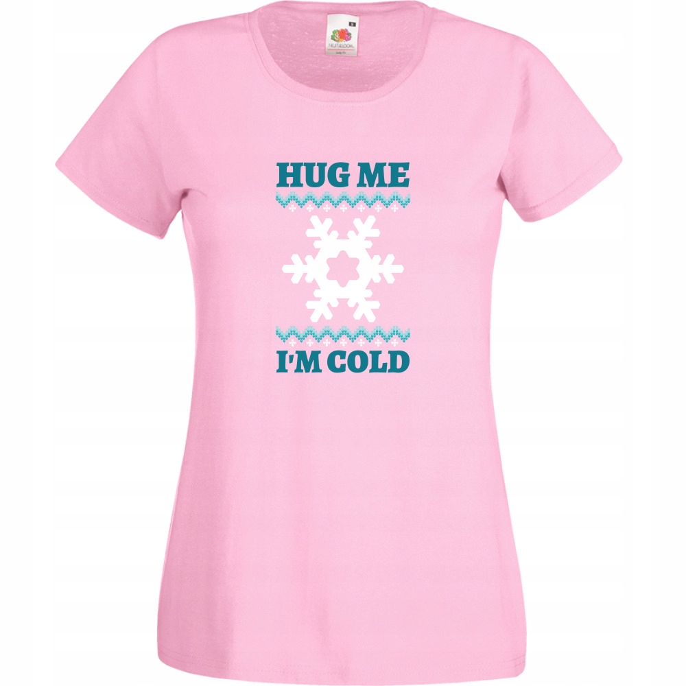 

Koszulka hug me im cold XL różowa