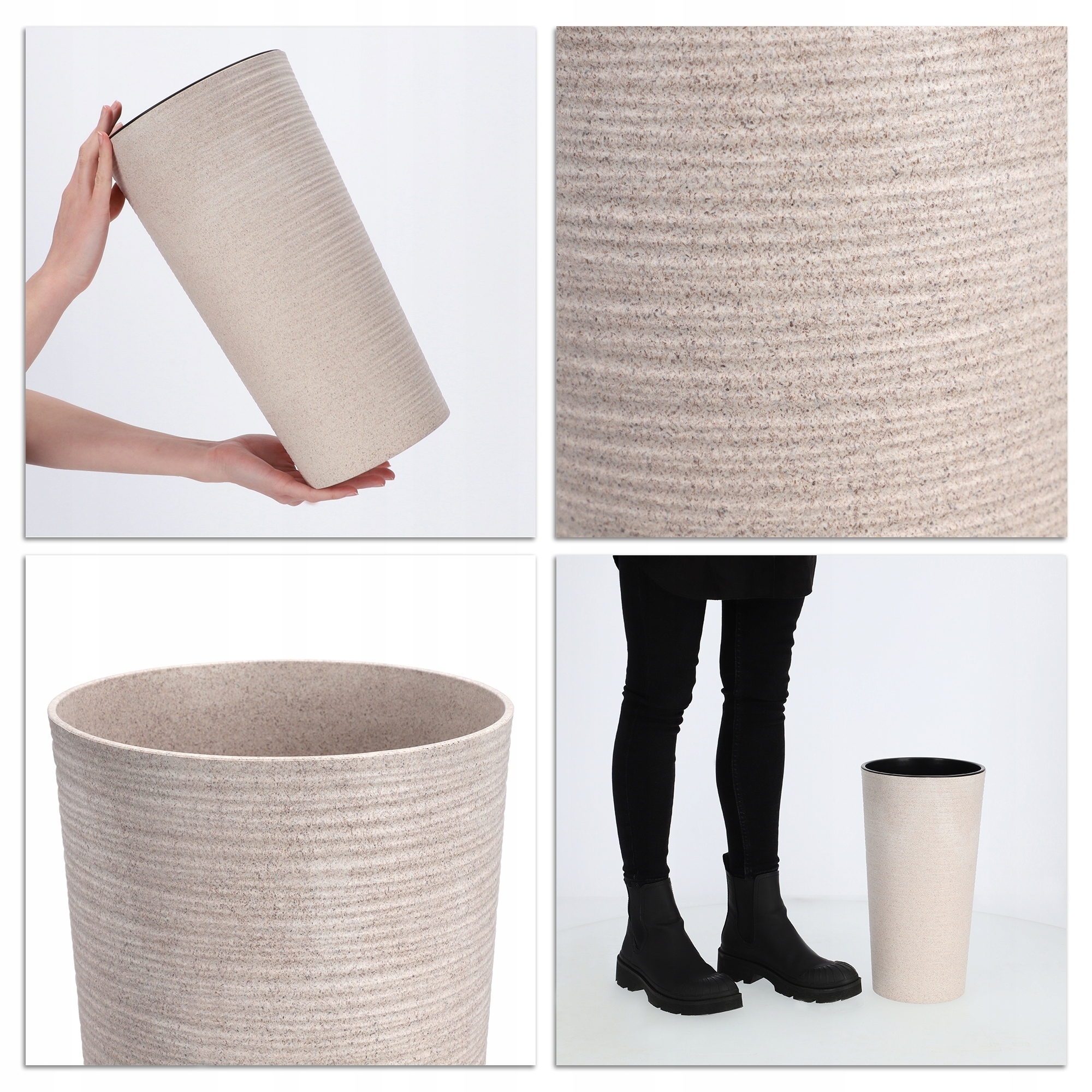 VIRÁGTARTÓ 37 cm MAGAS, NAPPALI BETÉTTEL BÉZS Fajta cserép