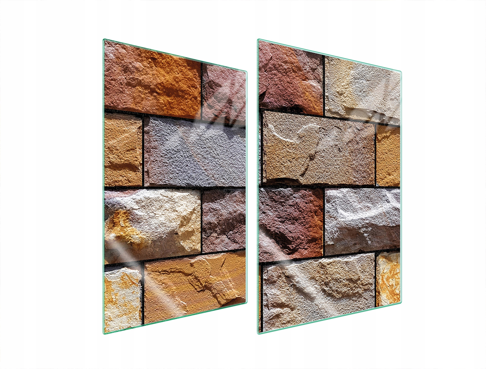 Skleněná Ochranná Deska Do Kuchyně 2x35x52 Cihlové Tvrzené Sklo