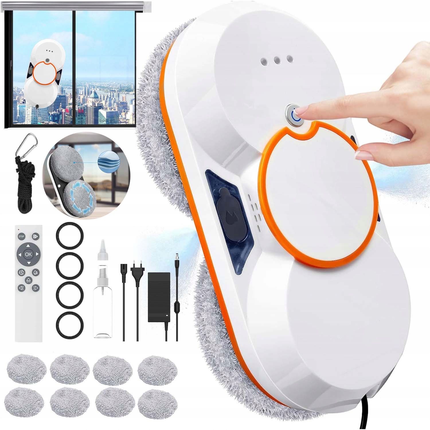 Automatický Robot Na Mytí Oken, Úklid Okenních Skel, 3 Režimy Čištění