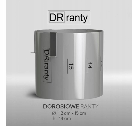 

Rant Rd okrągły 12 - 15 cm z podziałką Wys. 14 cm