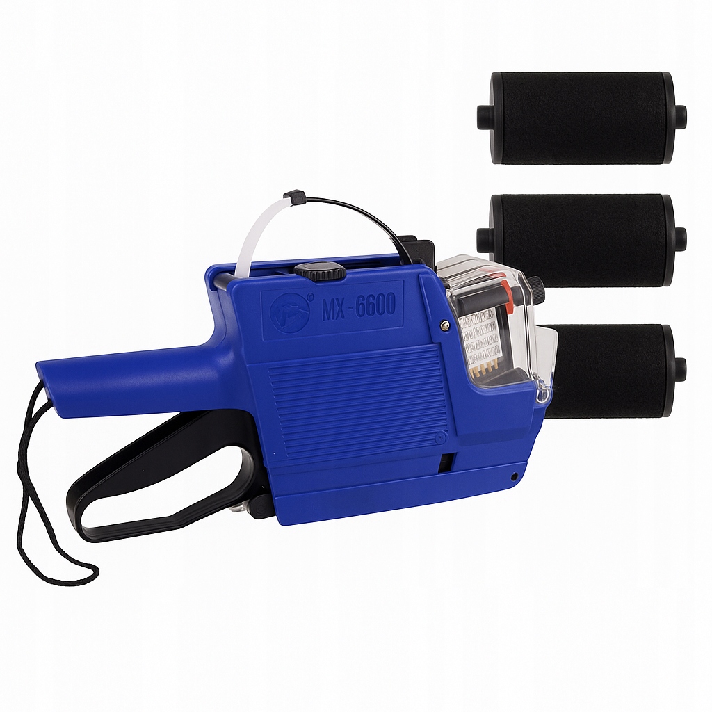 METKOWNICA DWURZĘDOWA DO CEN CENÓWEK MX 6600 3 ROLKI WAŁKI Z TUSZEM