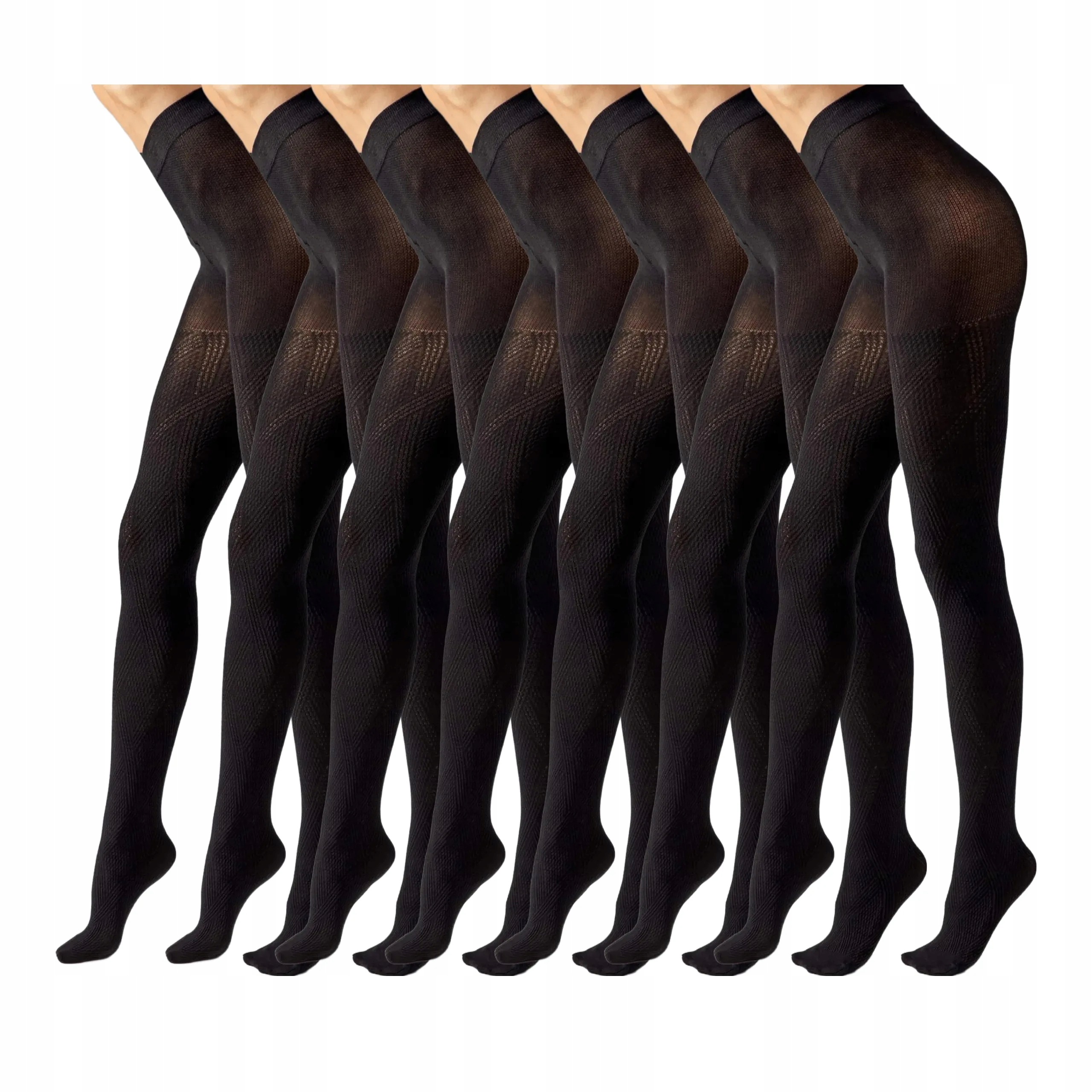7 párů Punčocháče bavlněné 120 den 1930 Rambi Cottone Legs 7x Černá 4-L