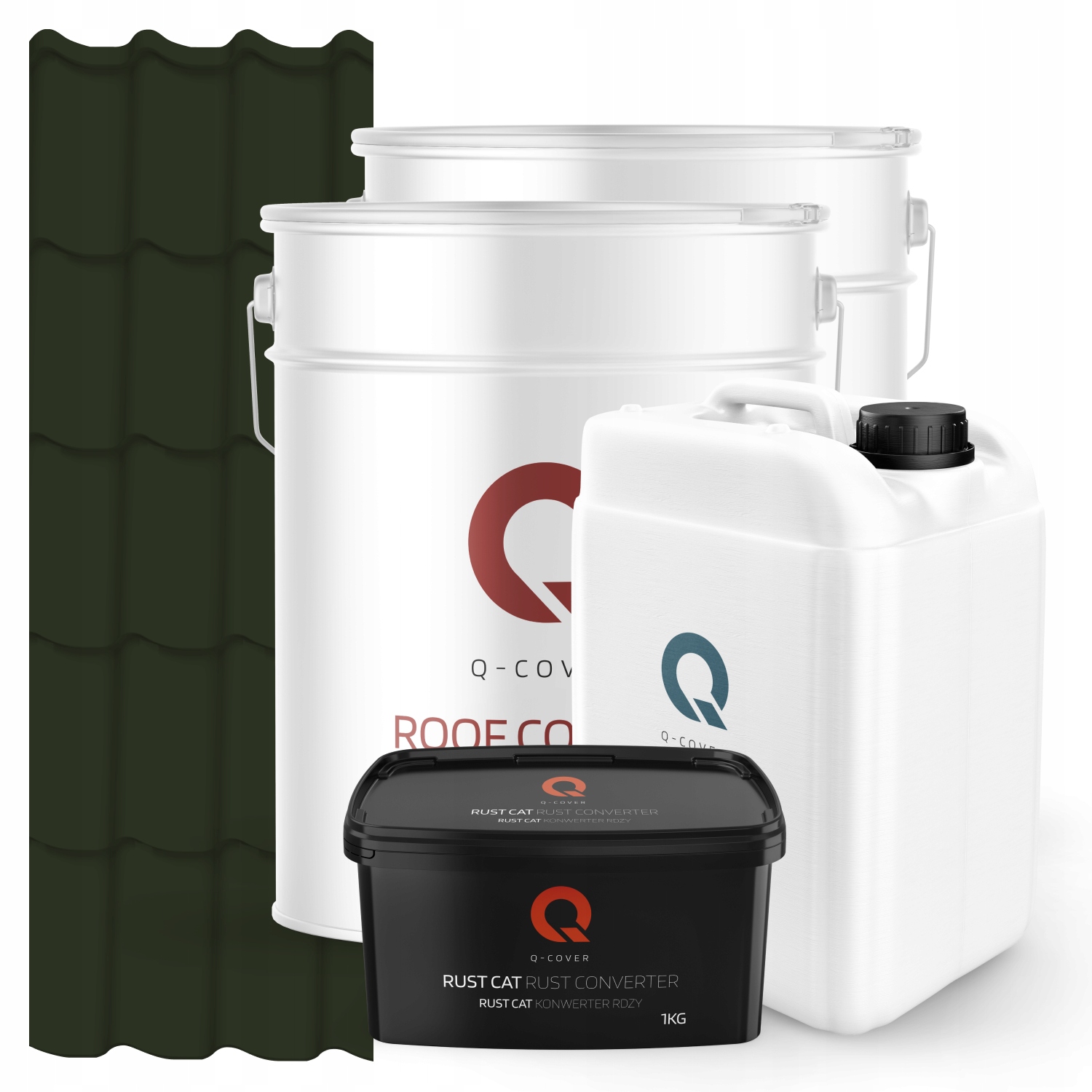 Farba Na Kovovú Strechu Sada Fľašová Zelená Ral 6007 74 m2 Polomatná