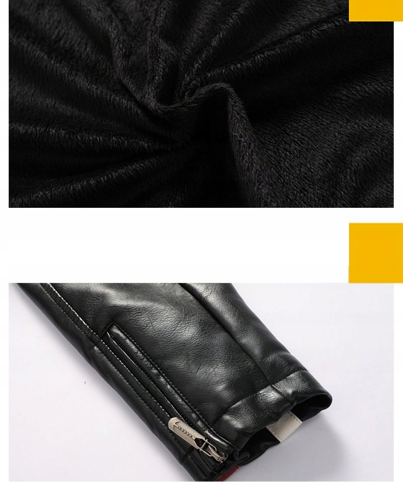 MĘSKA KURTKA MOTOCYKLOWA SKÓRZANA SPORTOWA Moda Kolor czerwony