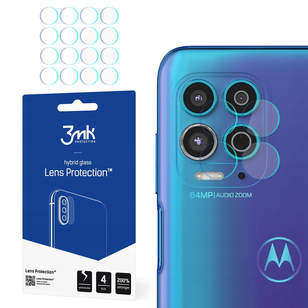 

4x Szkło hybrydowe na aparat do Moto G100 5G 3mk