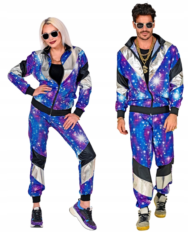 Kostým Teplákovka Modrý Léta 70 80 Disco Převlek Karneval S 11091 Widmann