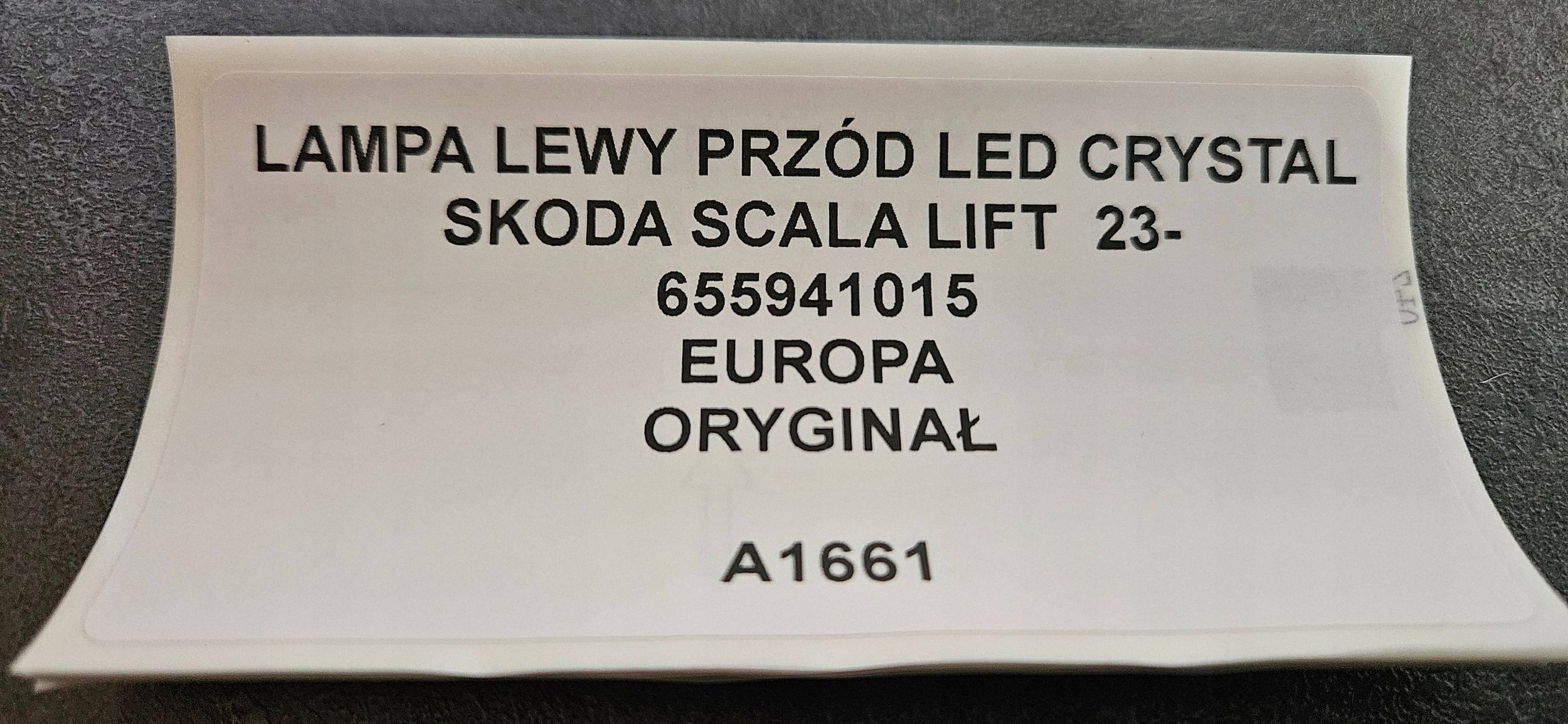 light left front CRYSTAL SKODA SCALA LIFT 23- original 655941015