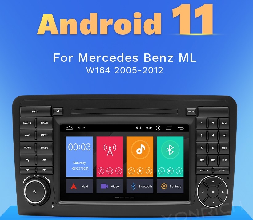 Radio Android GPS MERCEDES W164 WiFi PL ML GL 2/16