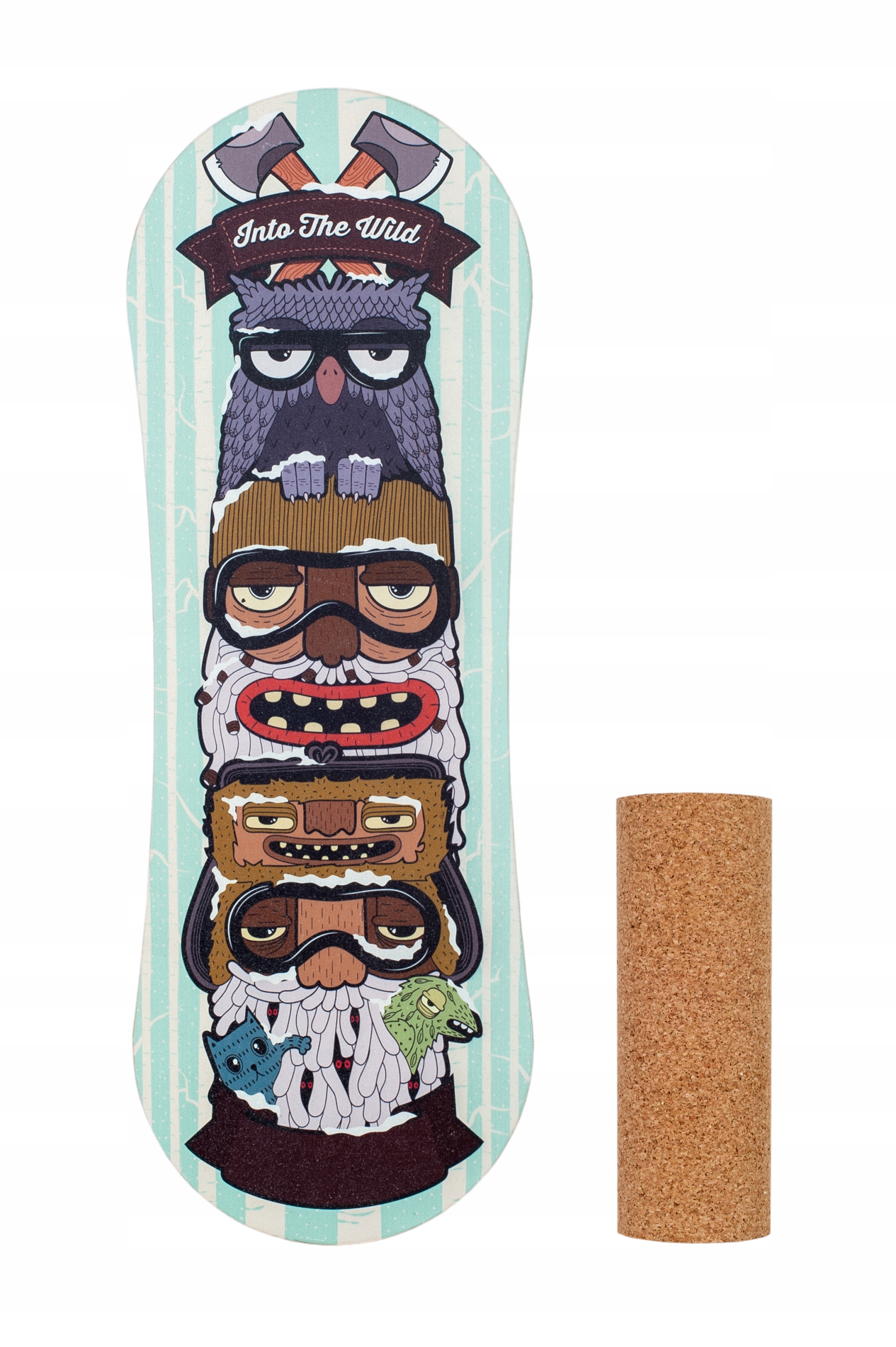 Trickboard Balance Board Large Into the wild z wałkiem korkowym