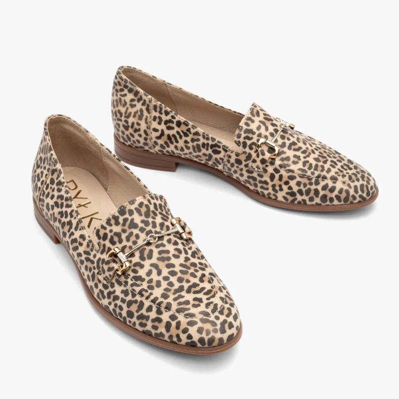 Ryłko Y2R77 Hb mokasíny s leopardím vzorem vel. 39 spona Kochland