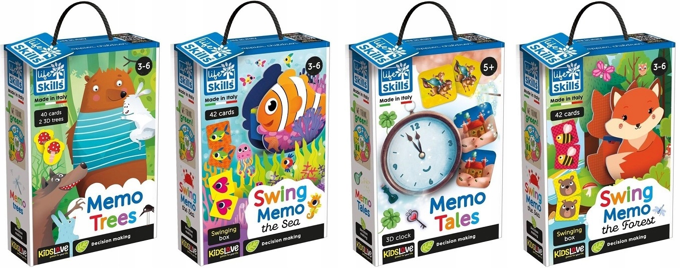Lisciani Life Skills Gra Pamięciowa Pakiet x4