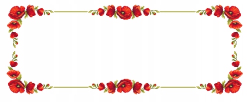 Vyšívací sada Běhoun s máky