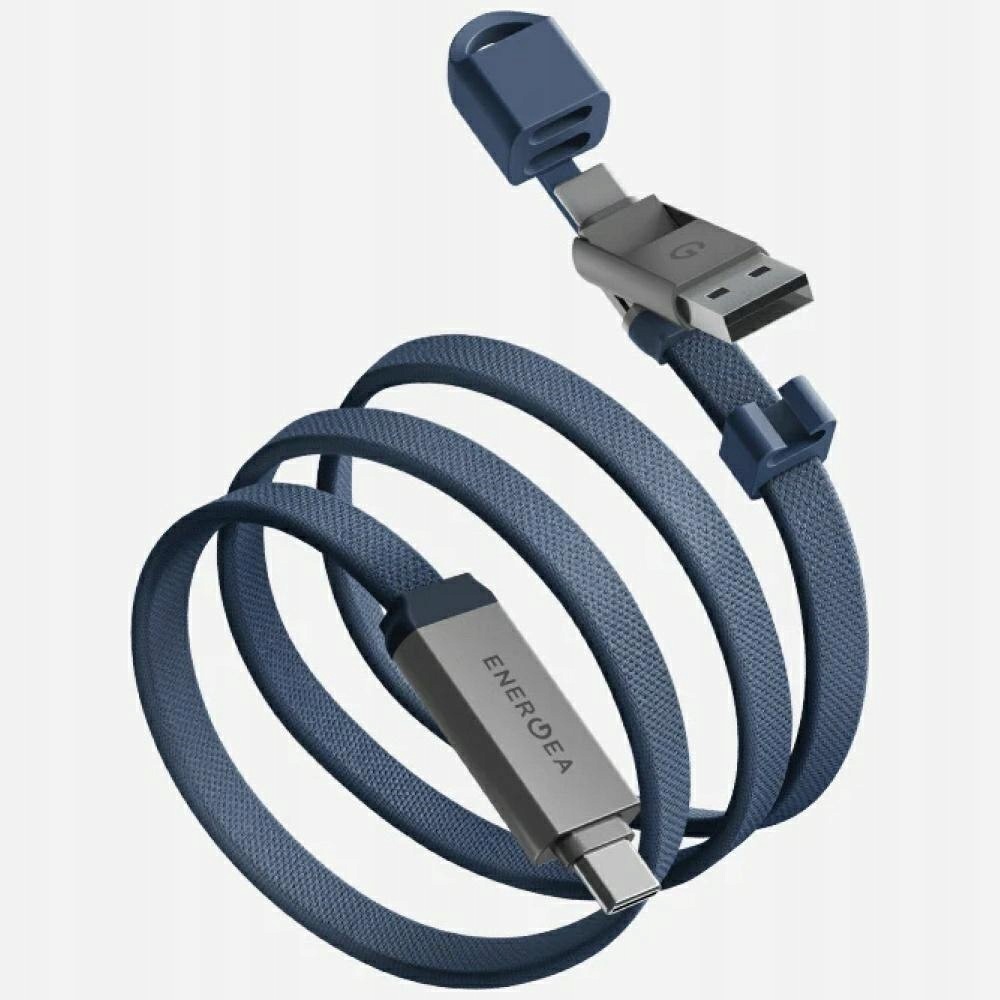 Kabel Energea Sheath Travel 2w1 Usb-c do Usb-c/usb-a 480Mbps 60W 1.2m niebi