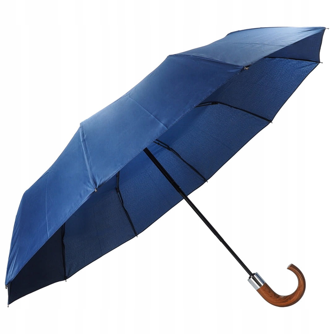 PARASOL GRANATOWY DUŻY Z ZAGIĘTĄ RĄCZKĄ AUTOMAT
