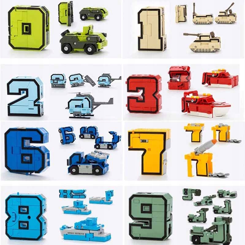 Zabawka 2W1 Robot Transformers Liczby Cyfry Nr 10szt PREZENT DZIEŃ DZIECKA EAN (GTIN) 4016684680106
