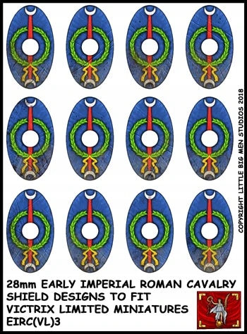 Victrix Early Imperial Roman Cavalry Shield Transfers 3 arkusz kalkomanii