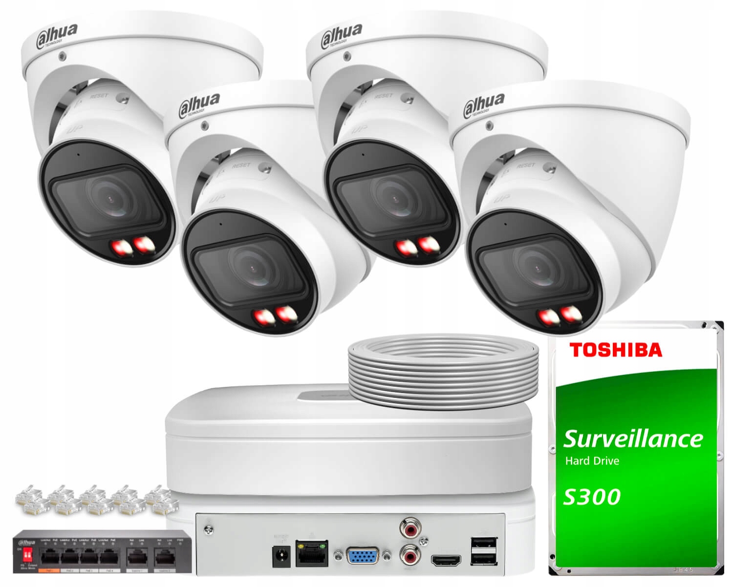 Sada pro monitorování Ip 4x IPC-HDW2849T-ZS-IL-27135 Ai Full-Color