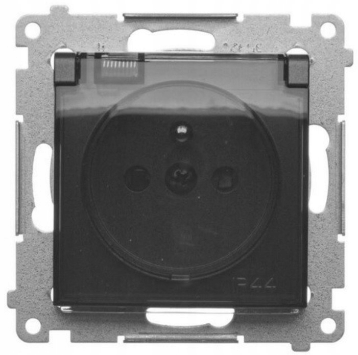 SIMON 54 GNIAZDO HERMETYCZNE IP44 CZARNY MAT