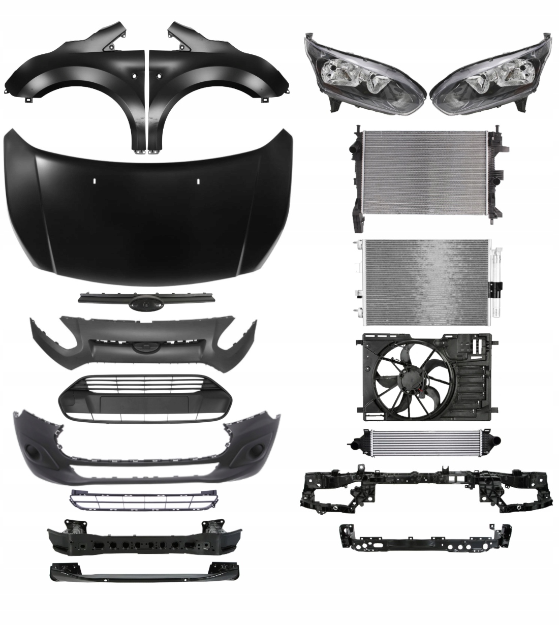 Ford Transit Tourneo Connect 2013- MASKA LAMPY PAS