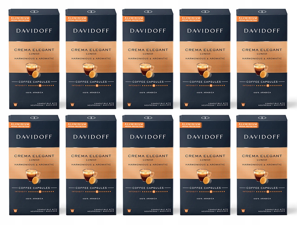 Kapsułki do systemu Nespresso kawa Davidoff Crema Intense Lungo 100szt.