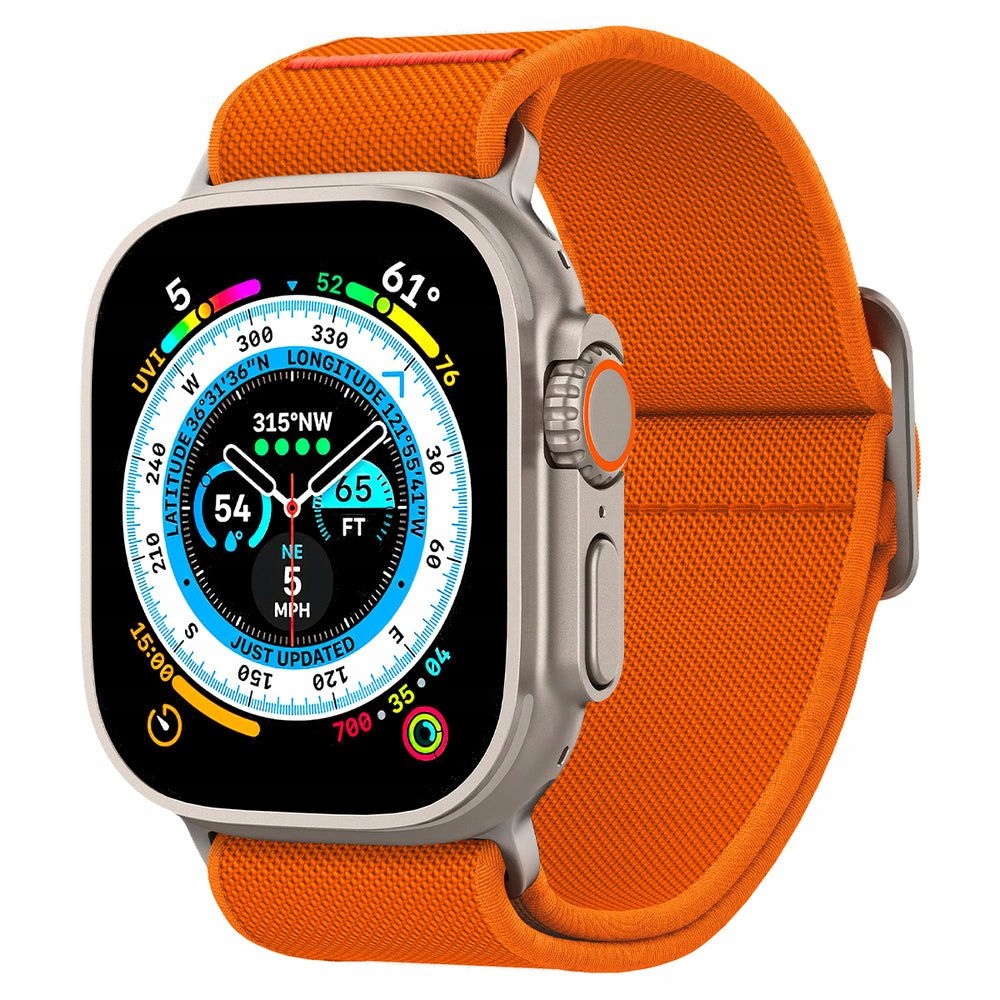 PASEK DO APPLE WATCH 42 / 44 / 45 / 49 MM SPIGEN FIT LITE ULTRA POMARAŃCZOW