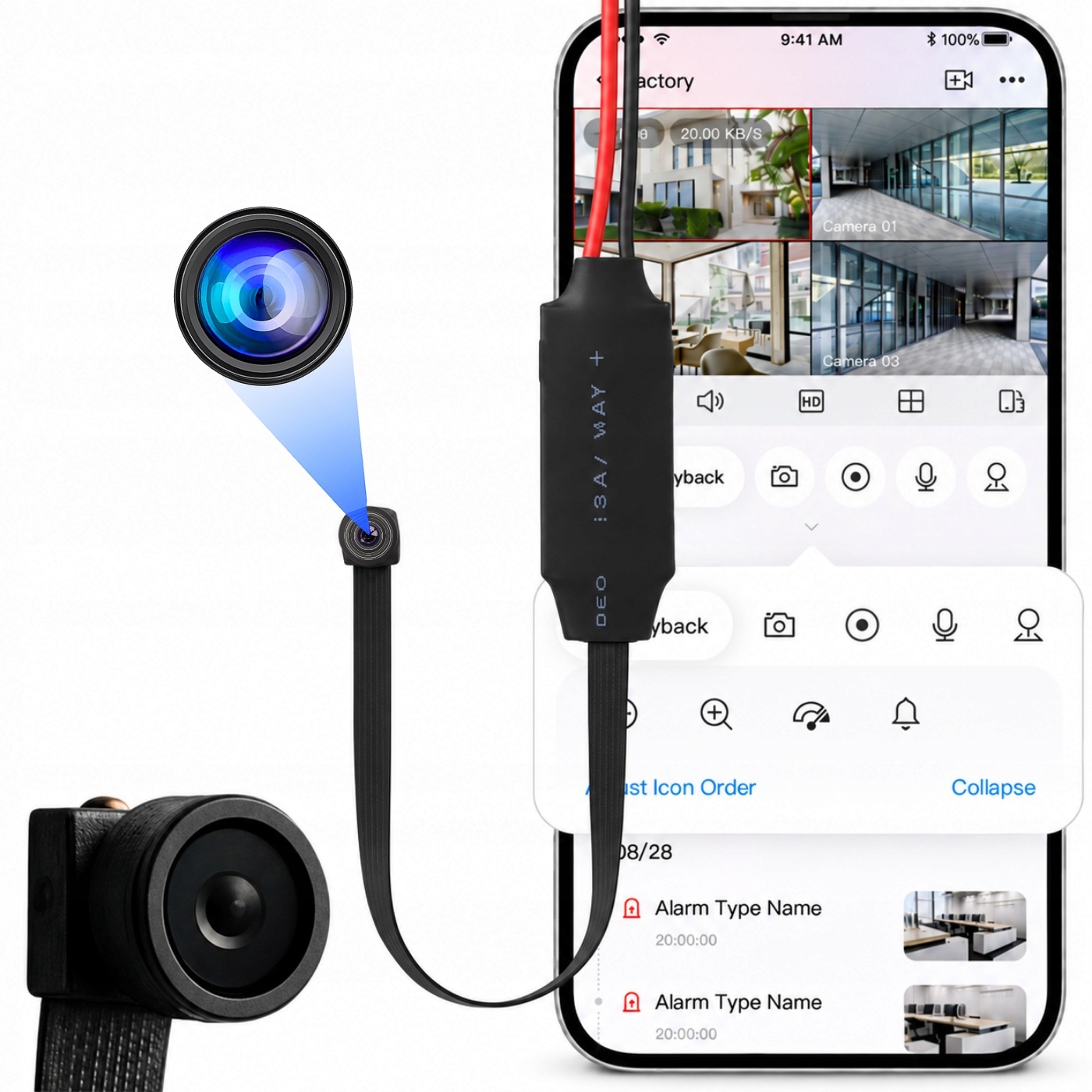 Mini Wifi Kamera, Modulární Android, Vzdálený Náhled, Senzor Pohybu, Monitorování