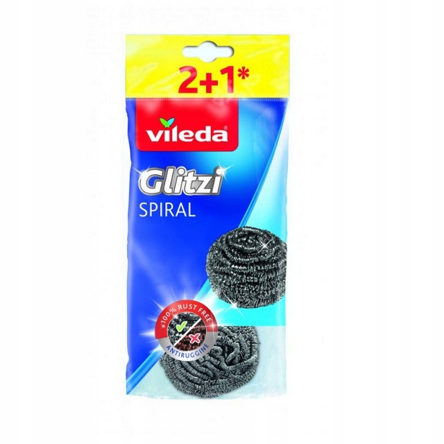 

Vileda Stalowy zmywak kuchenny Glitiz Spiral, 3szt