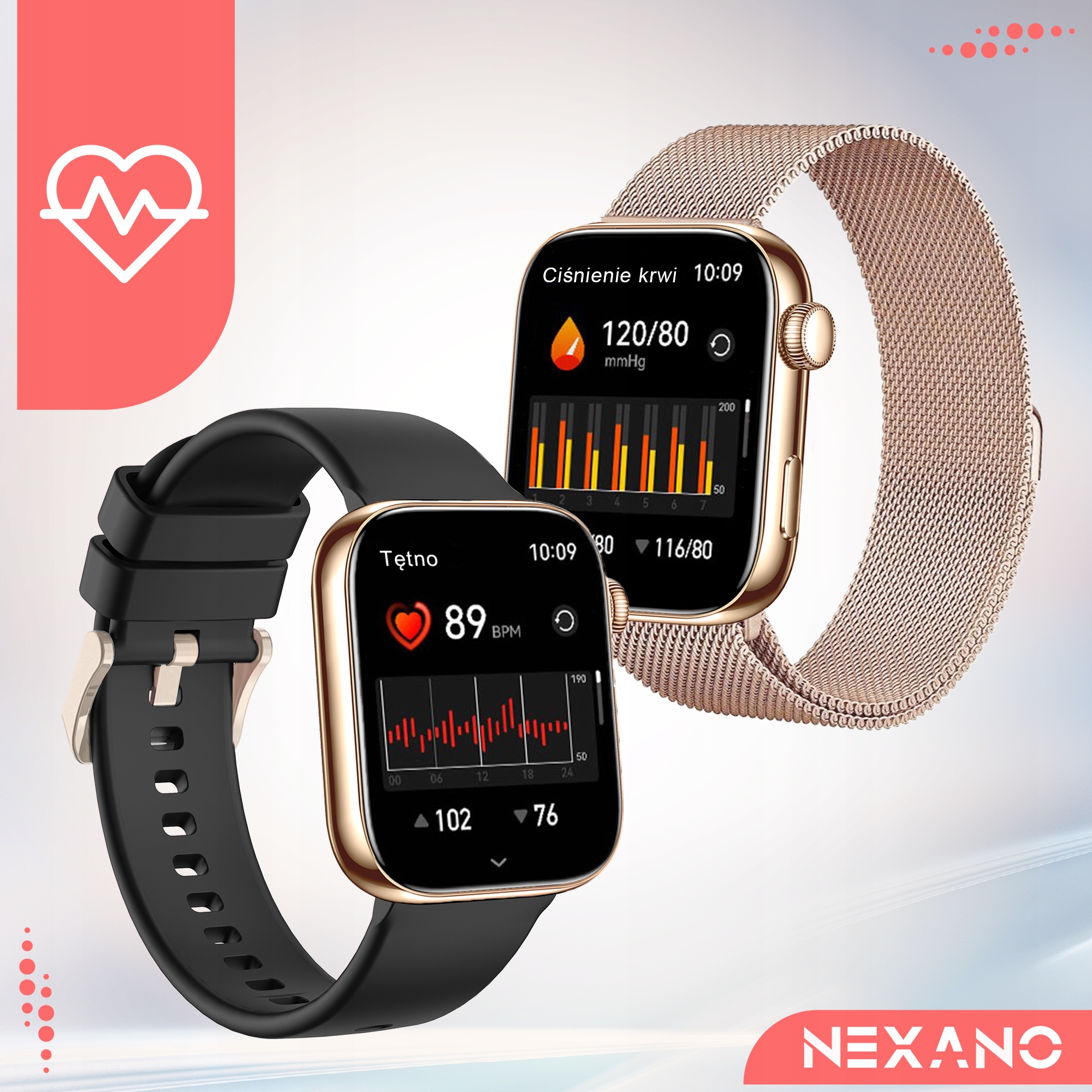 Smartwatch Nexano NX8 złoty • Cena, Opinie Allegro - Technical View