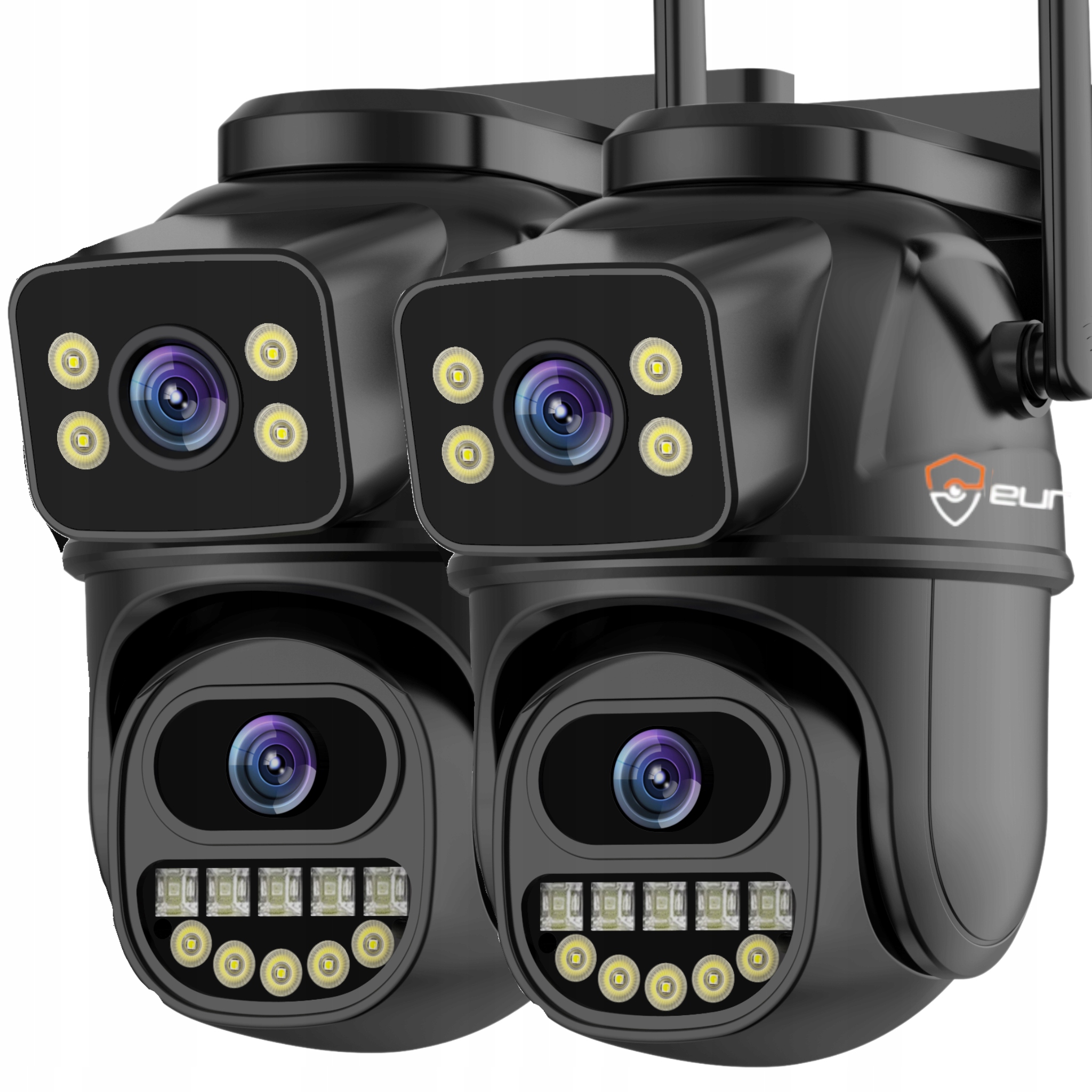 Dvojitá Wifi Kamera, Funkce 4K Venkovní, Otočná, 10 Mpx, Ultra Hd Zoom