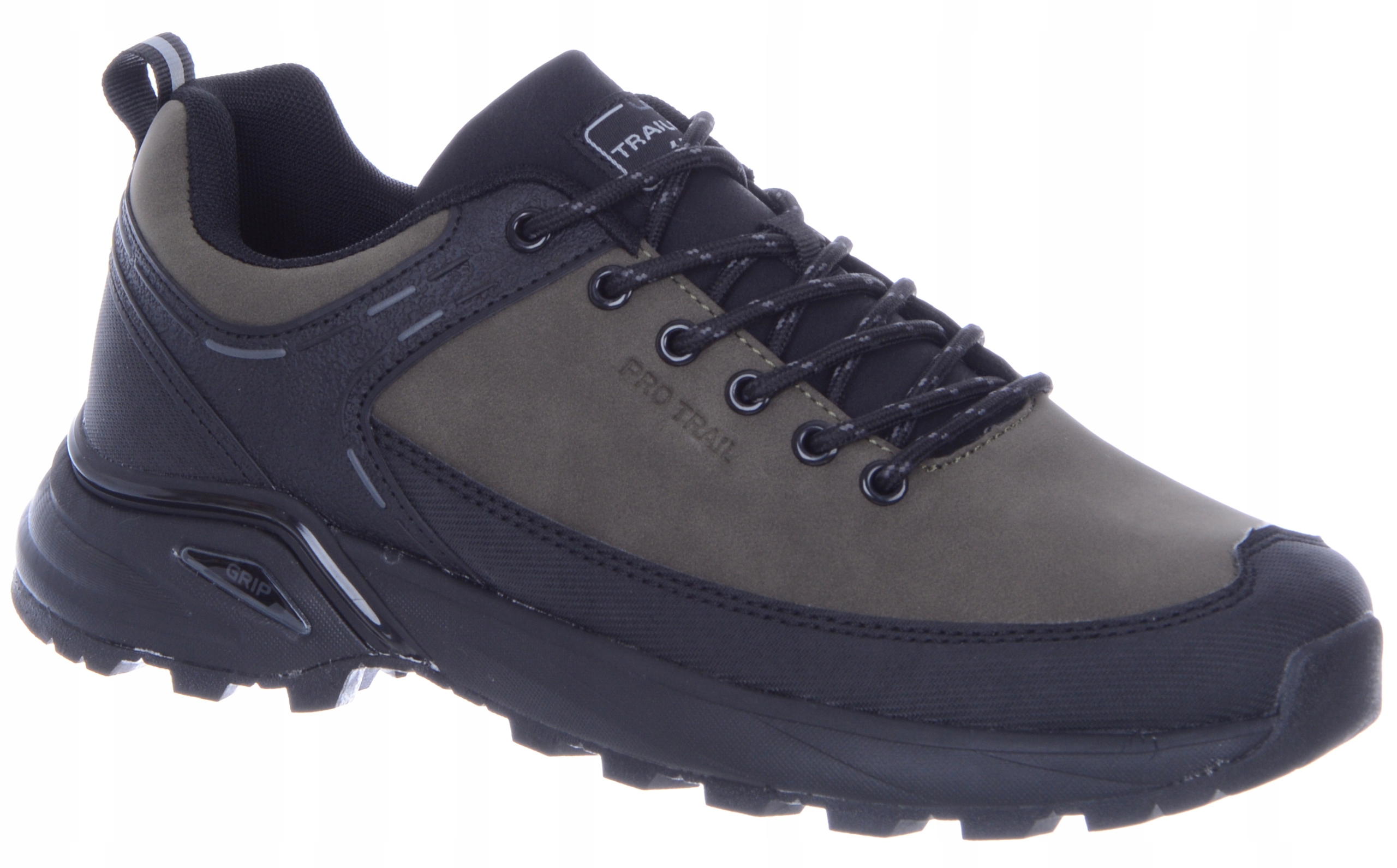 Sportovní horské trekové boty Khaki s vázáním, velikost 44