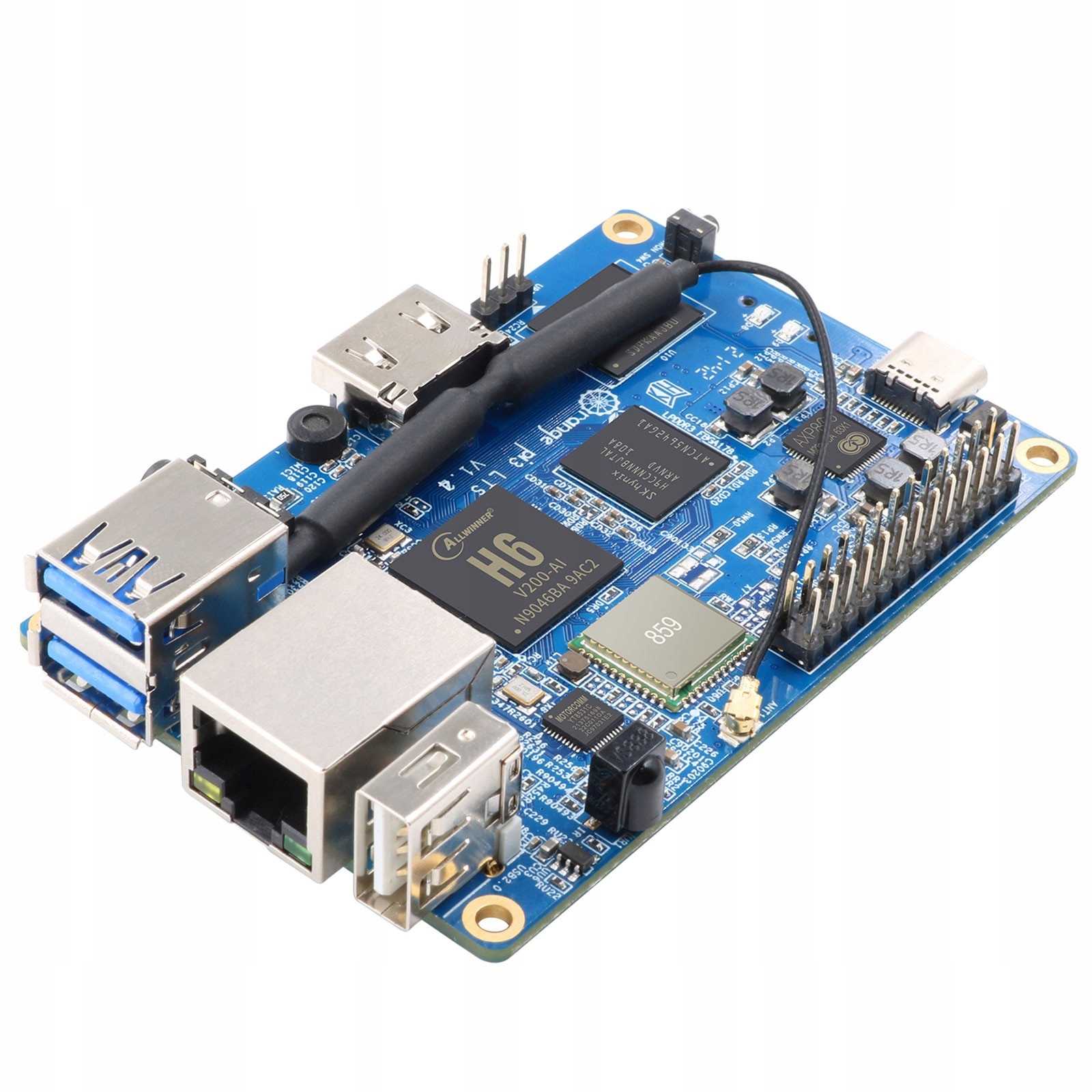 Orange Pi 3 Lts 2GB Ram LPDDR3 WiFi Bluetooth 8GB eMMC Flash Hdmi