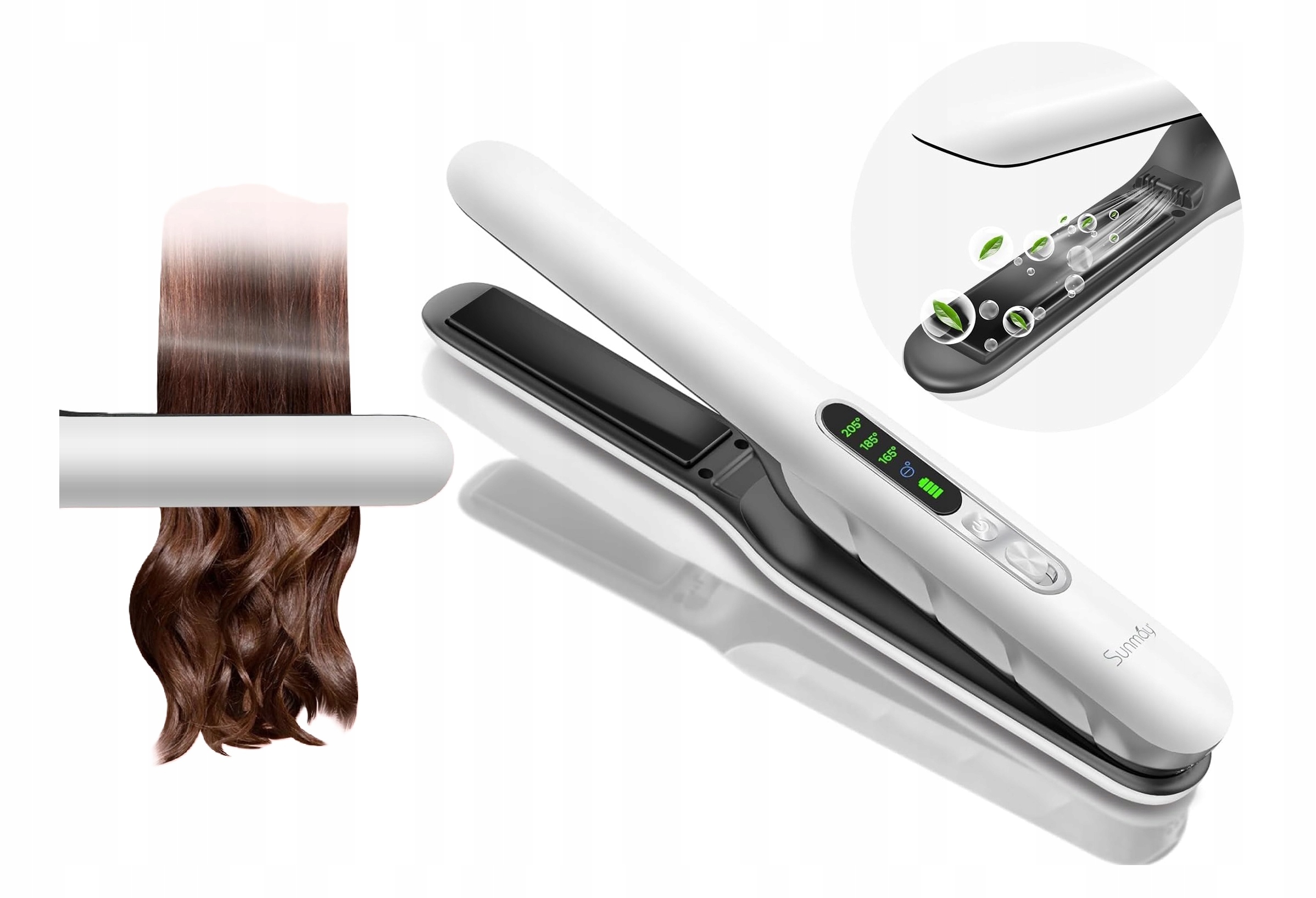 Žehlička Na Vlasy na vlasy Rychlé Předehřívání Keramická ionizace 2v1 205*C