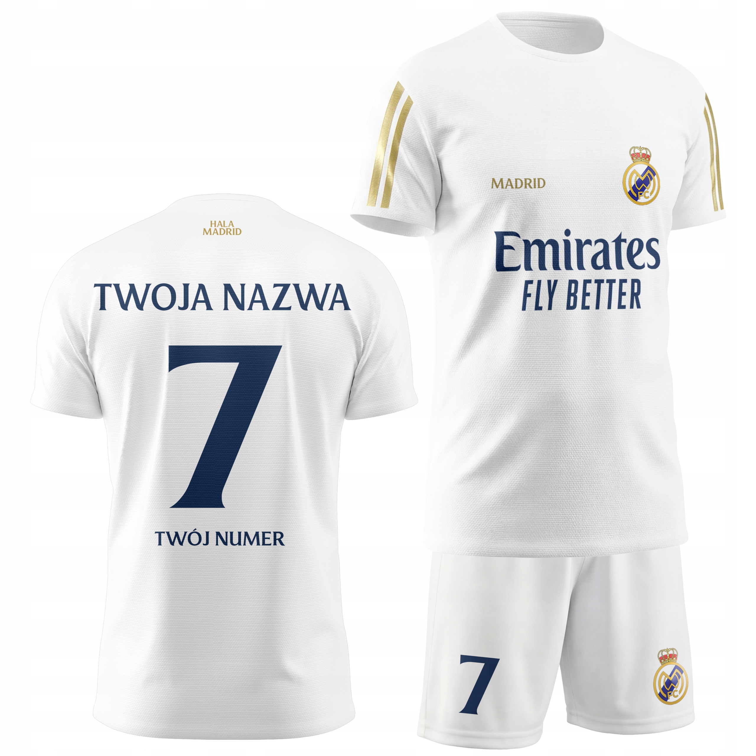 Ronaldo fotbalový teplákovka pro děti s jménem a fotbalovým kompletem Madrid