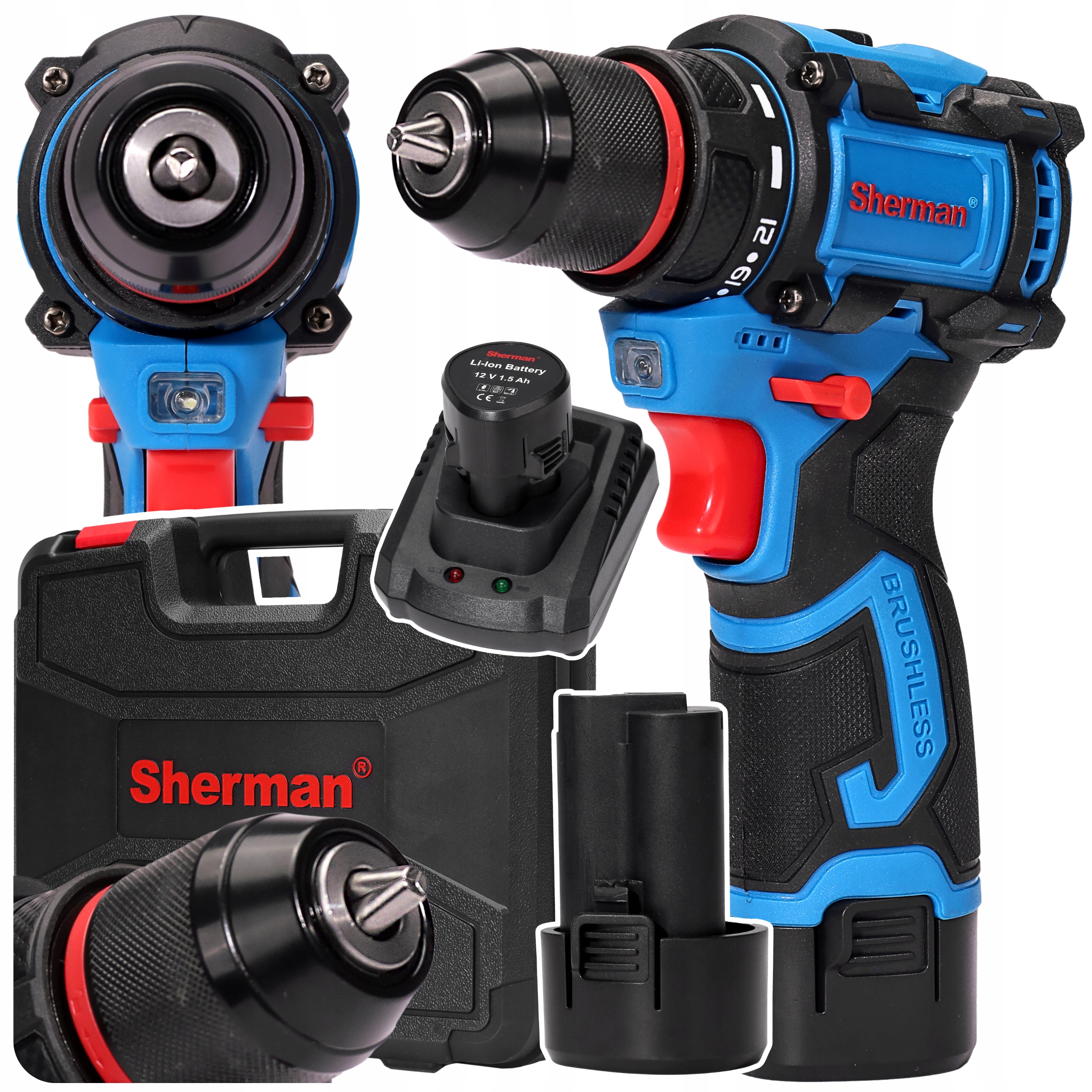 Wkrętarka Akumulatorowa Kompaktowa ET-103 Sherman Zestaw Walizka 2x Aku