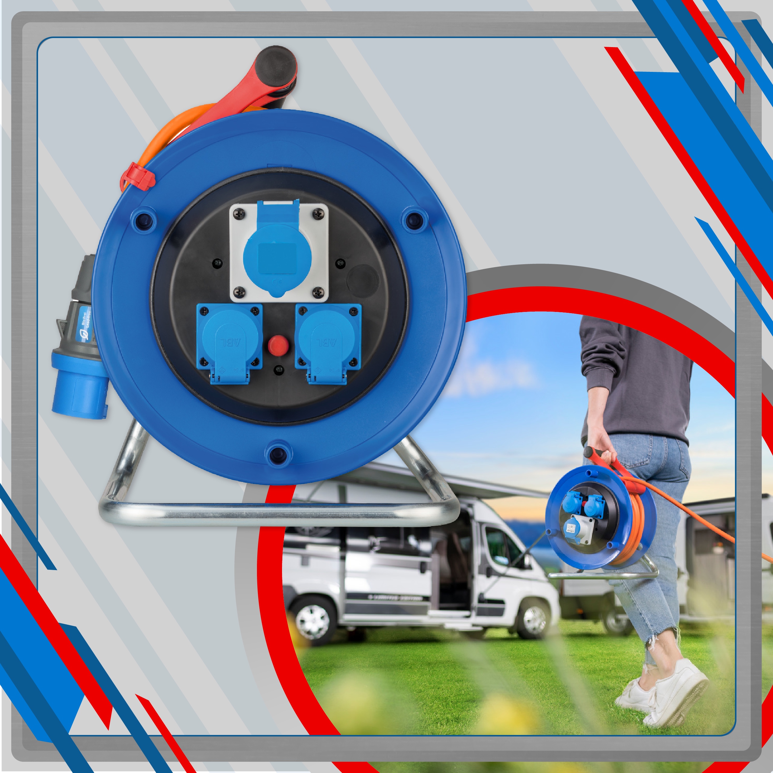 Przedłużacz bębnowy kepingowy CEE 25m 3x2,5 Marka Brennenstuhl