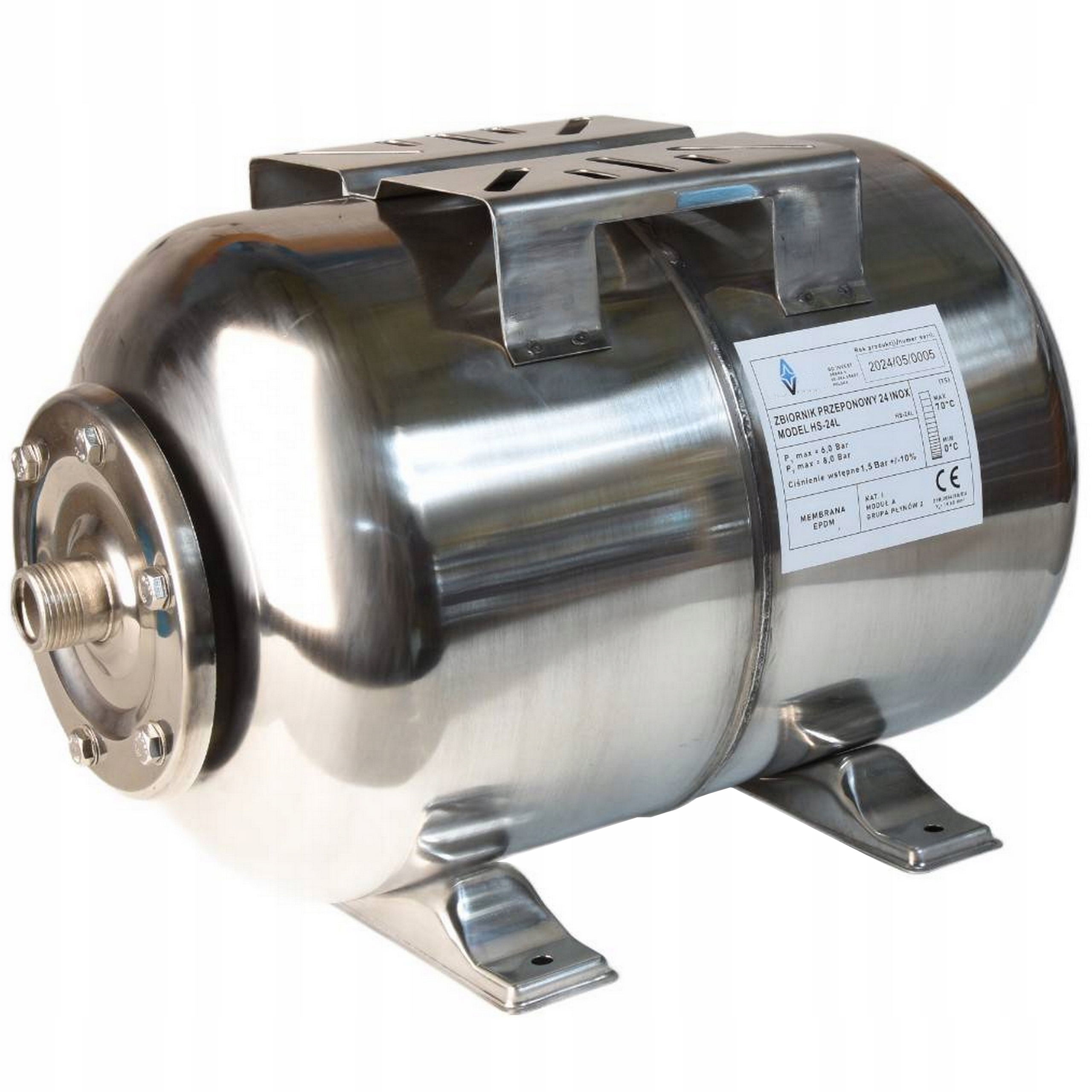 Hydroforová Nádrž Z Ocele 24L Inox Z Membrány Epdm 8Bar Trvanlivá