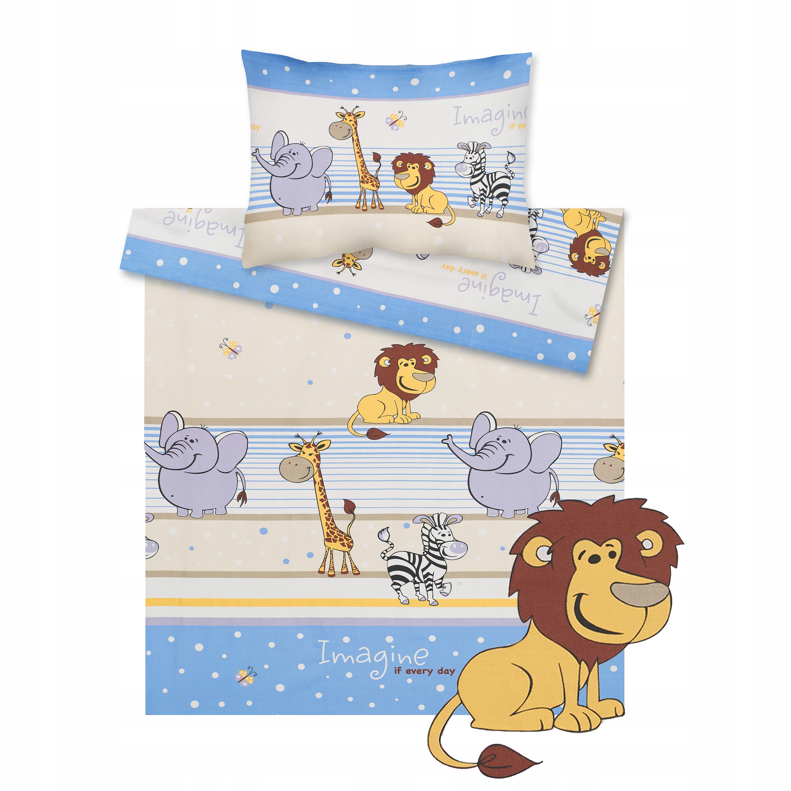 POŚCIEL DZIECIĘCA 120x90 SAFARI BŁĘKIT