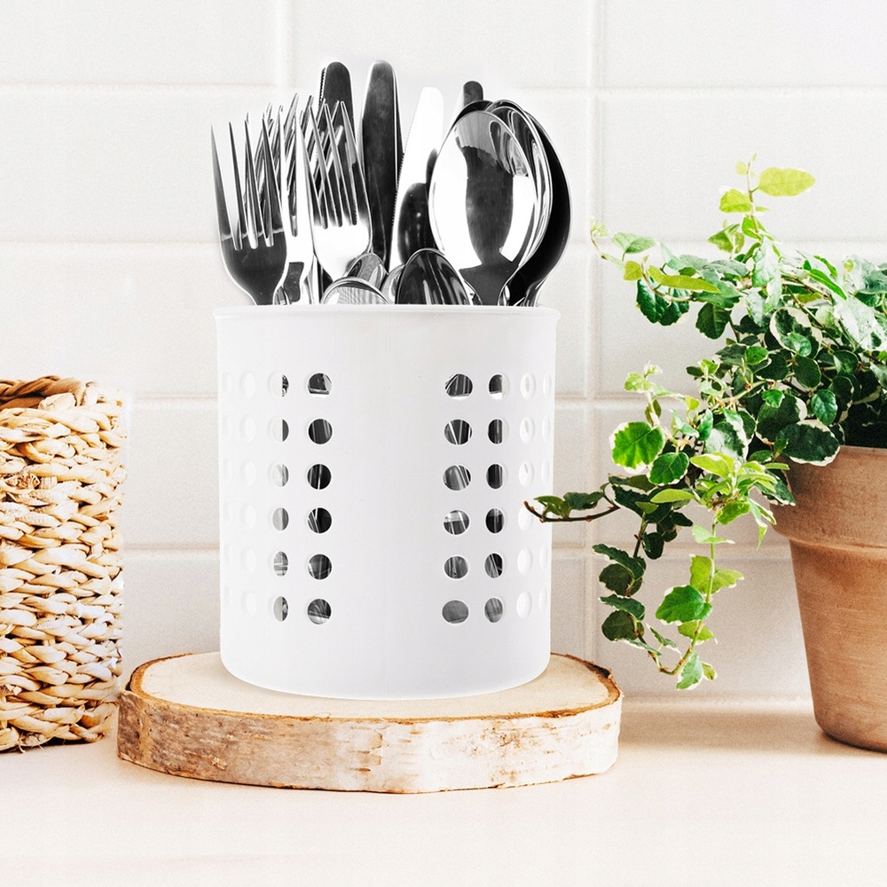 Pojemnik OCIEKACZ BIAŁY sztućce przybory kuchenne koszyk stojak plastikowy Rodzaj ociekacz na sztućce