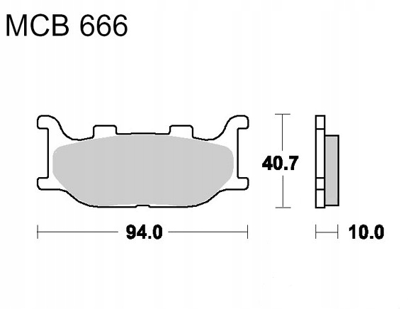 Klocki hamulcowe TRW MCB666