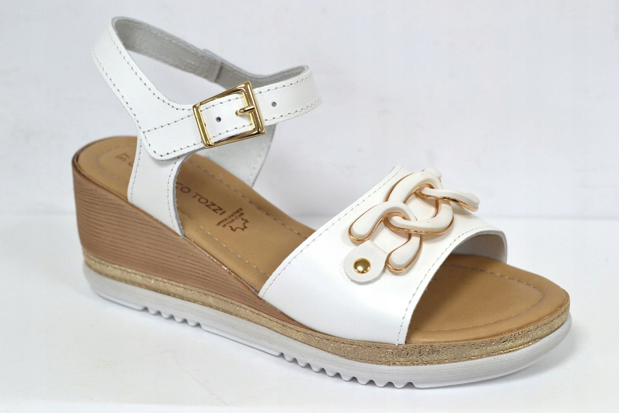 Marco Tozzi 28005-42 Sandály Bílé Koturn VEL.39