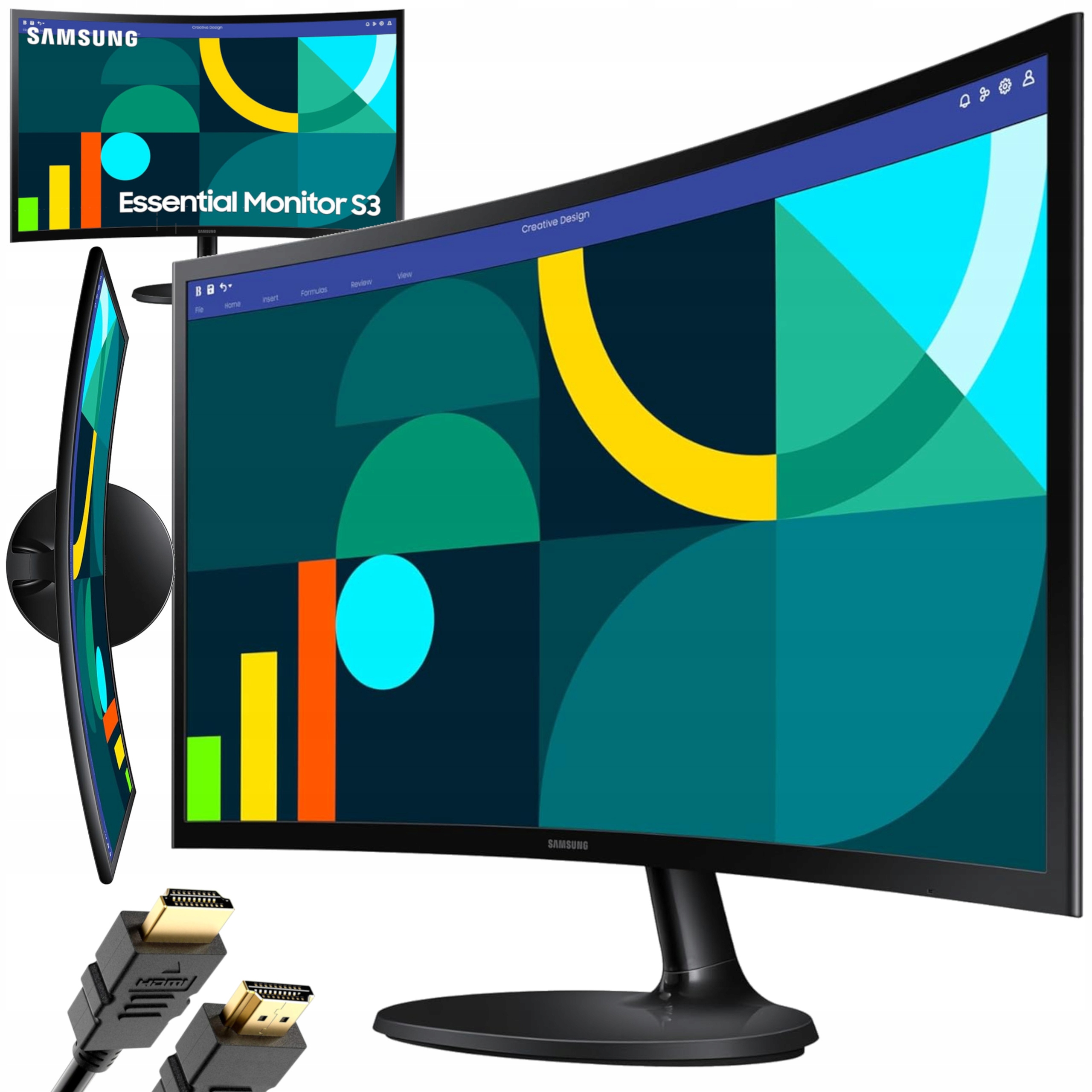 MONITOR ZAKRZYWIONY SAMSUNG GAMINGOWY 27 CALE 100 Hz FULL HD HDMI