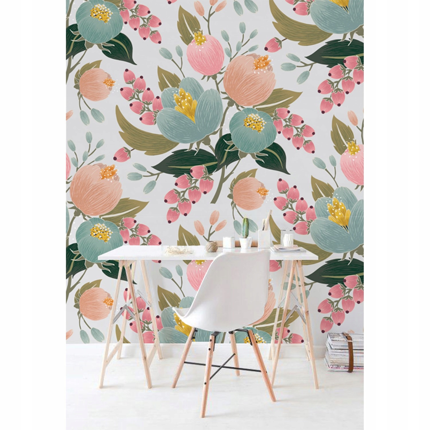 

Fototapeta do salonu Różowy mak vintage 250x104 cm