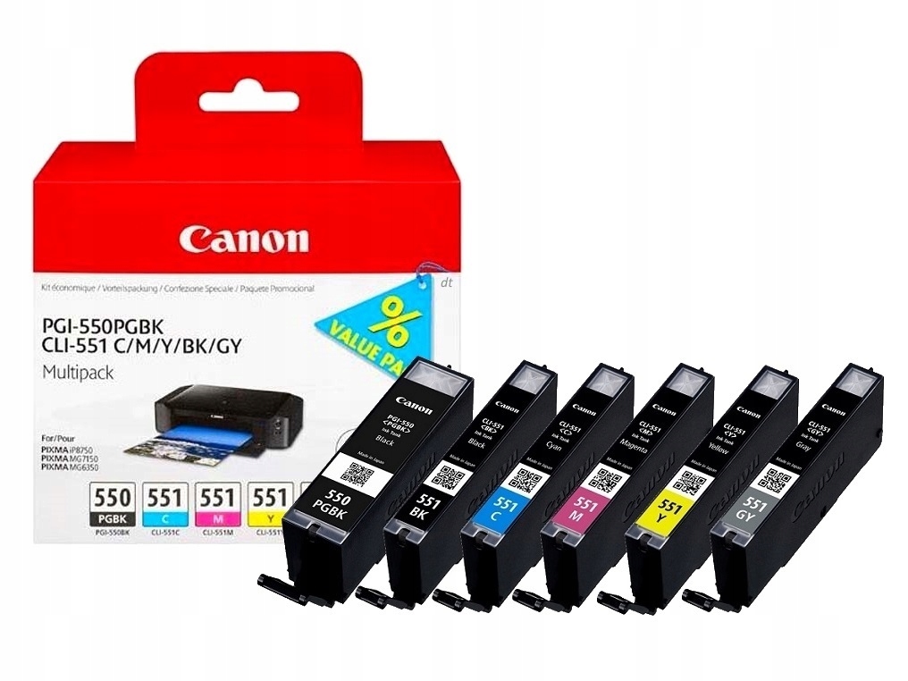 

6x Tusz Canon Pixma iP8700 MG6300 MG7100 MG7500