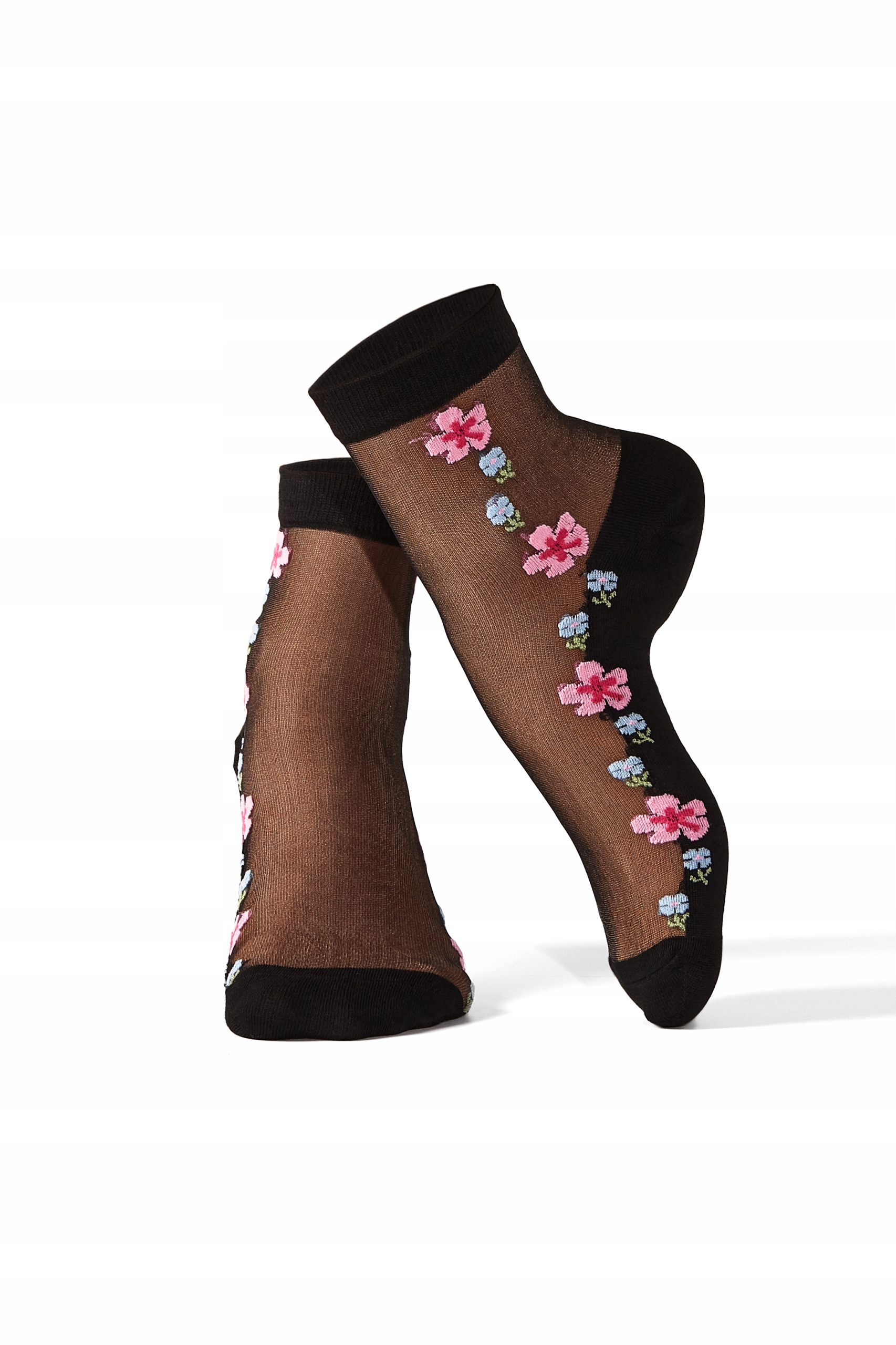 Damskie skarpetki siateczkowe rajstopowe z haftem Marka Inna marka