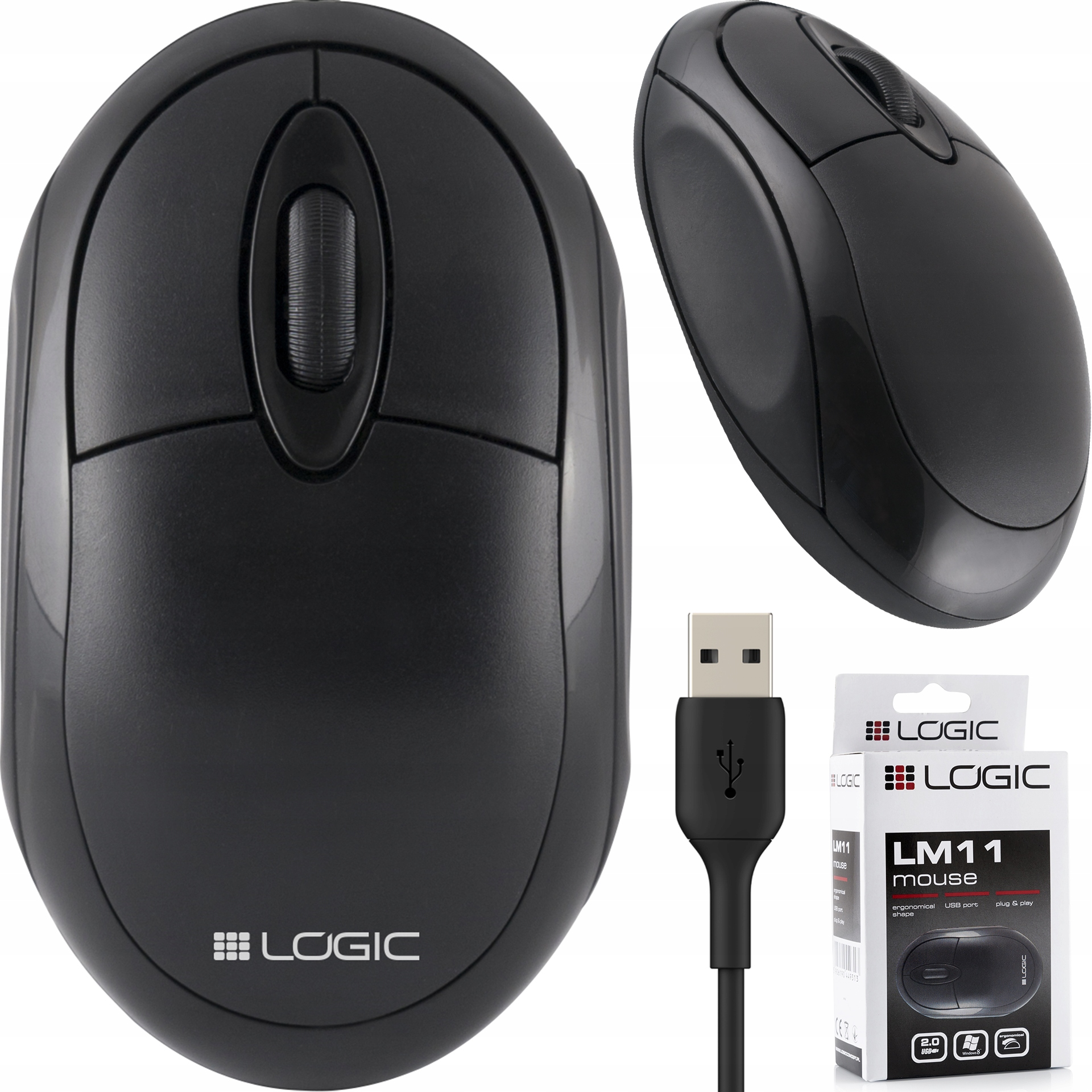 ZESTAW 2W1 GŁOŚNIKI + MYSZKA USB ZESTAW KOMPUTEROWY DO KOMPUTERA LAPTOPA PC Stan opakowania oryginalne