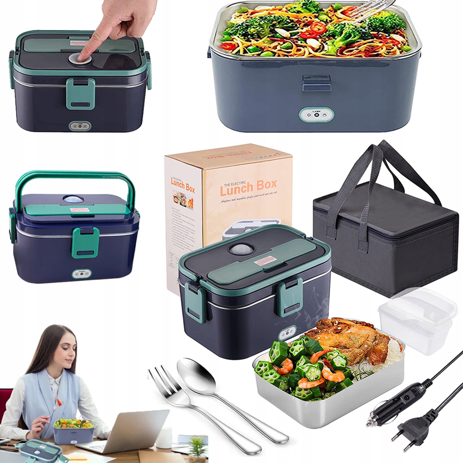 Elektrický Obědový Box, Ohřívač Jídla, Nádoba Do Kanceláře Auta