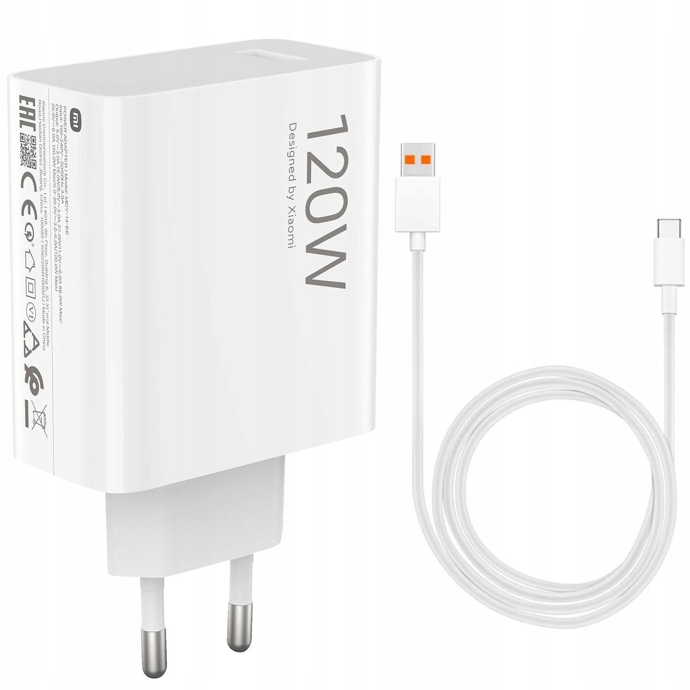 Xiaomi 120W HyperCharge Combo síťová nabíječka Usb-a kabel Usb-c typu C