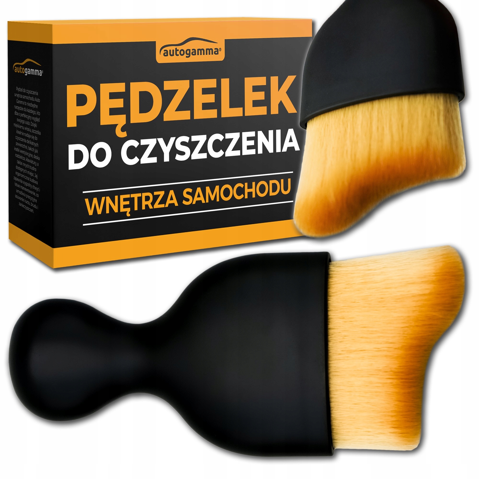 Pędzelek Detailingowy z Miękkim Włosiem Delikatny Pędzel Auto Detailing